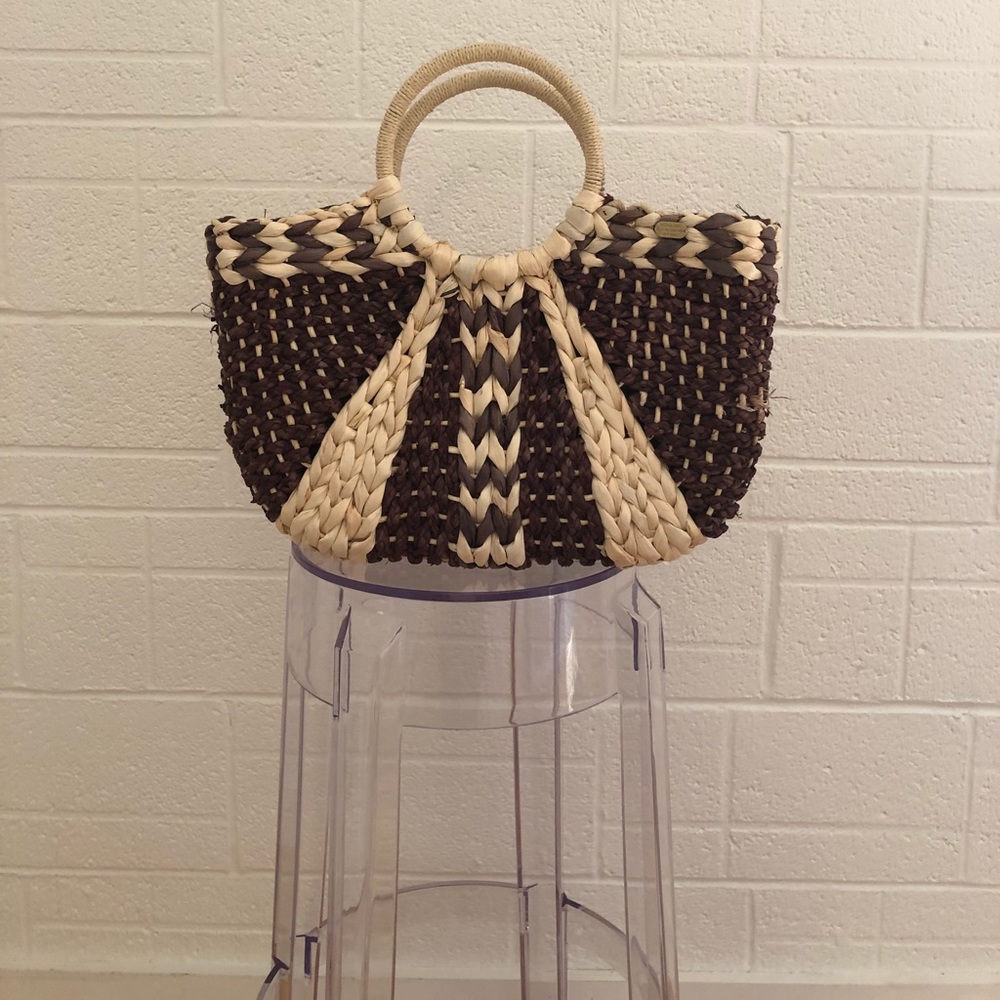 Boho straw handbag